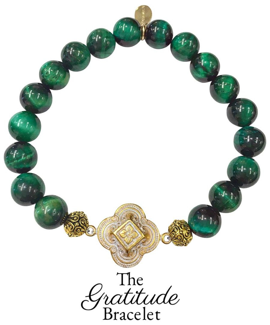 Tuesday Trends: Harmony Balance and Strength ! The Green Tigers Eye Gratitude Bracelet by Teramasu