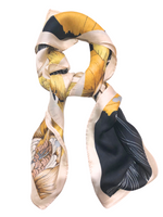 Black And Gold Satin Scarf