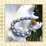 Teramasu Amber Crystal and Peacock Pearl Bracelet